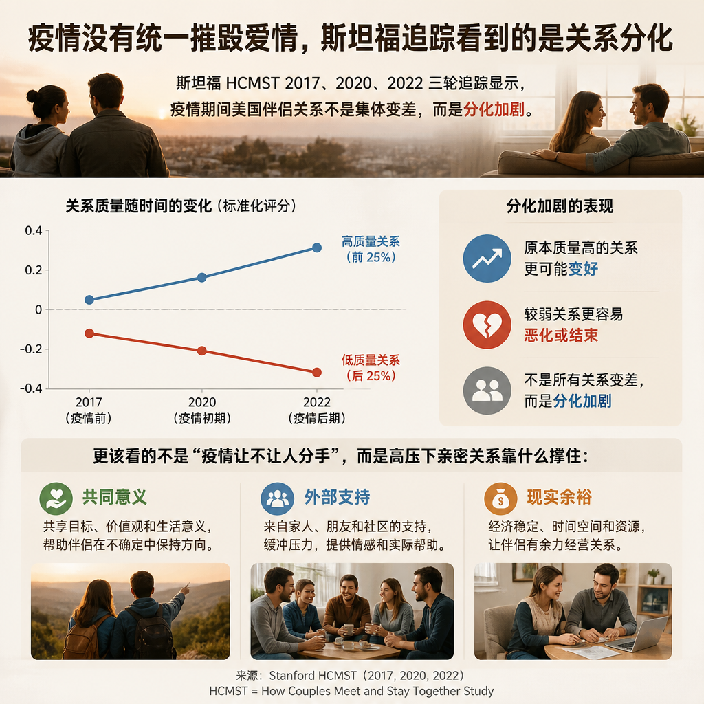 疫情没有统一摧毁爱情，斯坦福追踪看到的是关系分化