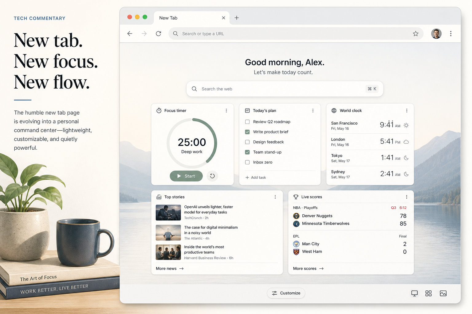 Firefox 新标签页加小组件：小功能，踩中了注意力入口