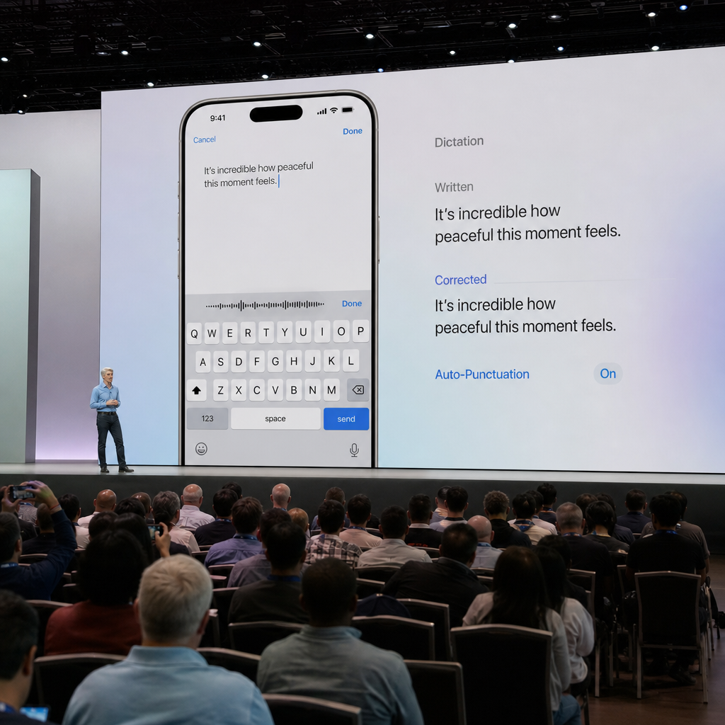 苹果把 AI 听写做进 iOS 27 键盘，第三方语音输入应用先丢入口优势