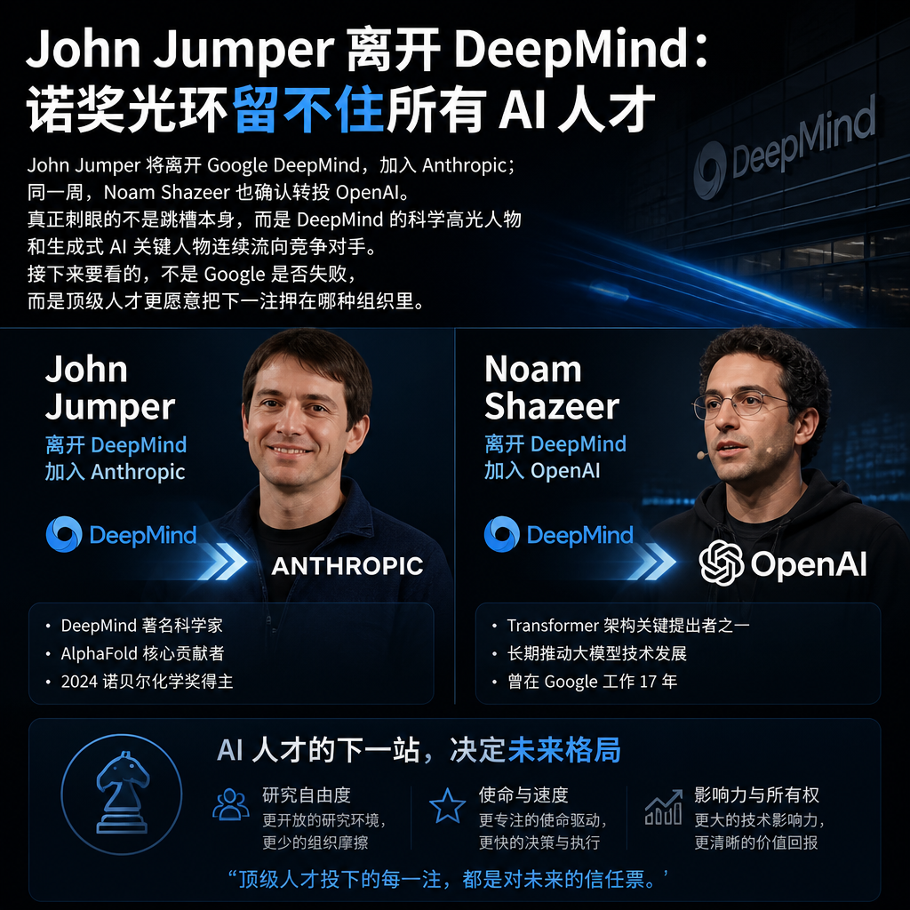 John Jumper 离开 DeepMind：诺奖光环留不住所有 AI 人才