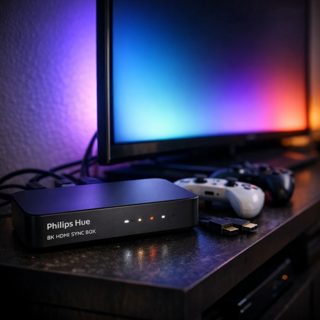 Hue Sync Box 8K 降到 269.49 美元:七折能买,但别忽略 Hue 生态门槛